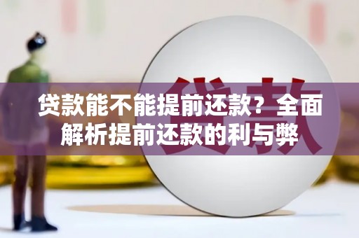 离石贷款能不能提前还款？全面解析提前还款的利与弊