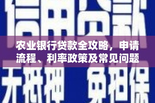 苏家屯农业银行贷款全攻略，申请流程、利率政策及常见问题解析