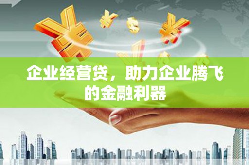 富川企业经营贷，助力企业腾飞的金融利器