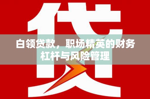 观音白领贷款，职场精英的财务杠杆与风险管理
