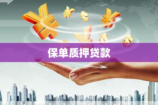 怀集保单质押贷款