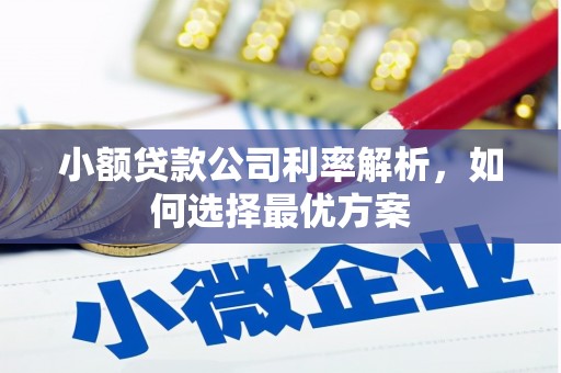 贵溪小额贷款公司利率解析，如何选择最优方案