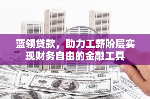 孟村蓝领贷款，助力工薪阶层实现财务自由的金融工具