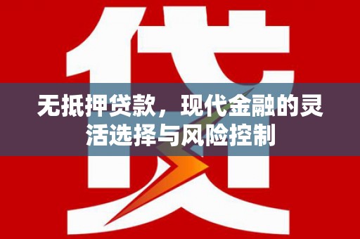 海南无抵押贷款，现代金融的灵活选择与风险控制