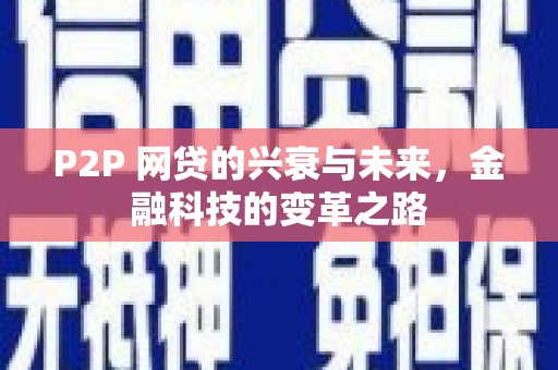水林P2P 网贷的兴衰与未来，金融科技的变革之路