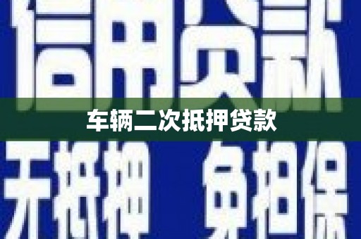 瑞穗车辆二次抵押贷款