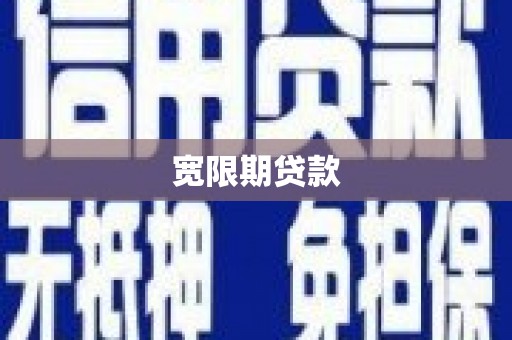 嵊州宽限期贷款