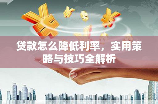 册亨贷款怎么降低利率，实用策略与技巧全解析