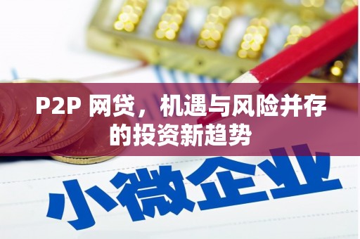 苗栗P2P 网贷，机遇与风险并存的投资新趋势